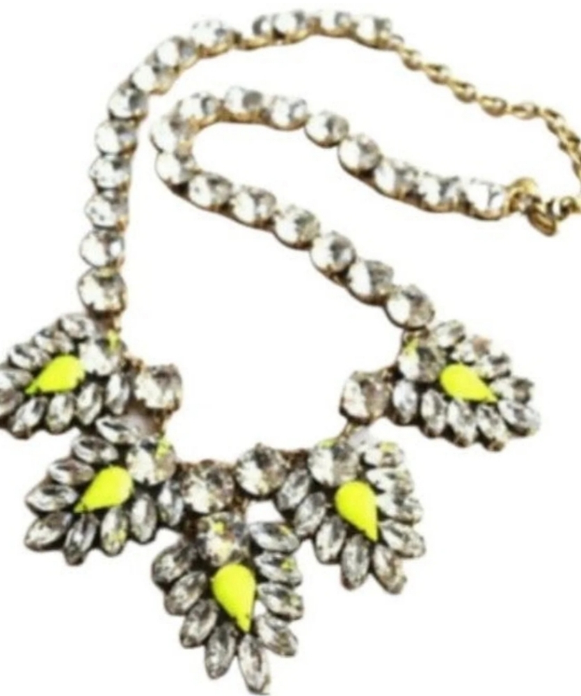 💛 Nwot Authentic J Crew Neon Yellow Necklace